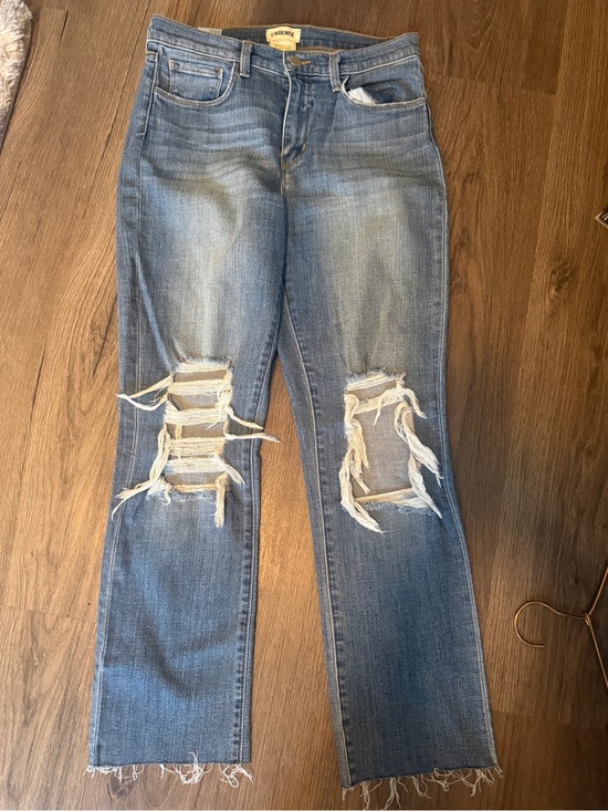L'AGENCE Denim - L’AGENCE DARIA Distressed cropped Women’s Jeans in Light Blues size 28